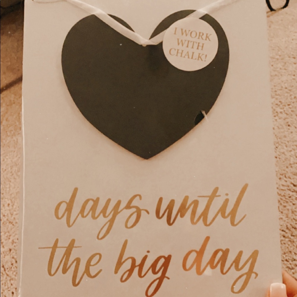 Bridal shower chalk board